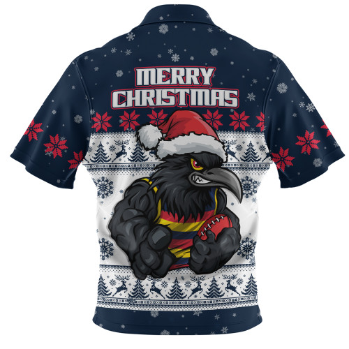 Adelaide Crows Zip Polo Shirt Special Ugly Christmas Holiday Footy Fans