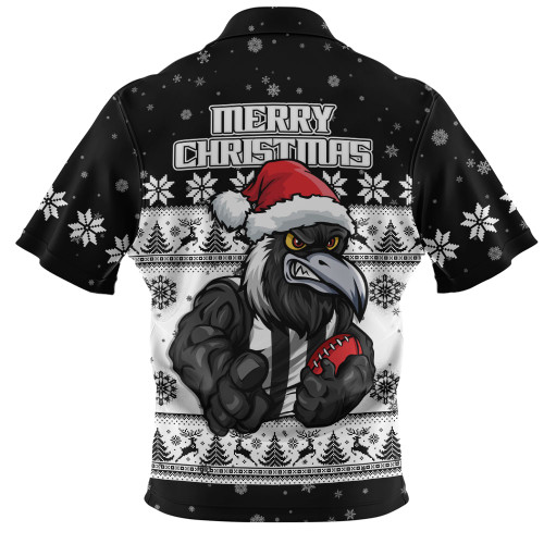 Collingwood Zip Polo Shirt Special Ugly Christmas Holiday Footy Fans