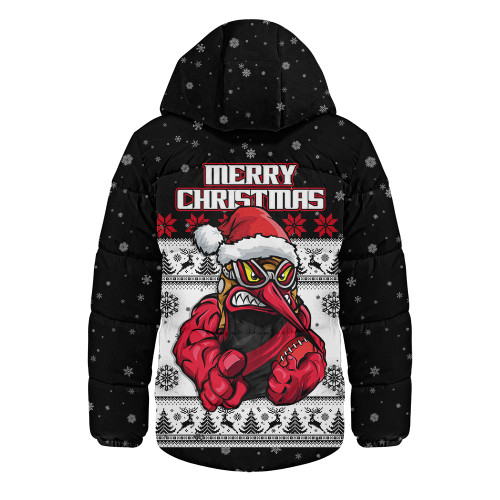 Essendon Hooded Padded Jacket Special Ugly Christmas Holiday Footy Fans