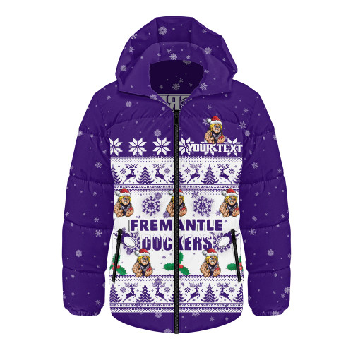 Fremantle Hooded Padded Jacket Special Ugly Christmas Holiday Footy Fans