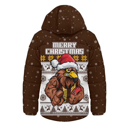 Hawthorn Hooded Padded Jacket Special Ugly Christmas Holiday Footy Fans