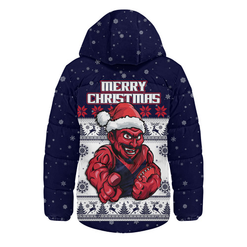 Melbourne Hooded Padded Jacket Special Ugly Christmas Holiday Footy Fans