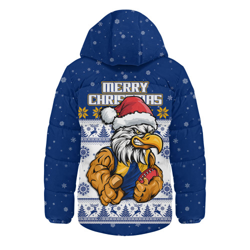 West Coast Eagles Hooded Padded Jacket Special Ugly Christmas Holiday Footy Fans