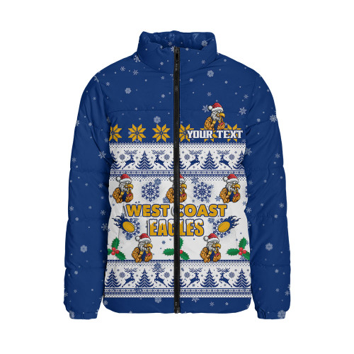 West Coast Eagles Padded Jacket Special Ugly Christmas Holiday Footy Fans