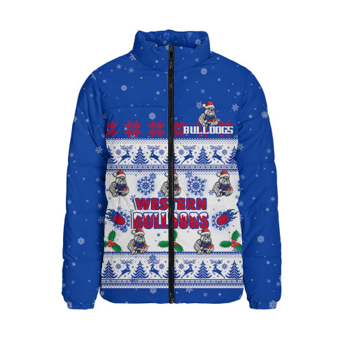 Western Bulldogs Padded Jacket Special Ugly Christmas Holiday Footy Fans