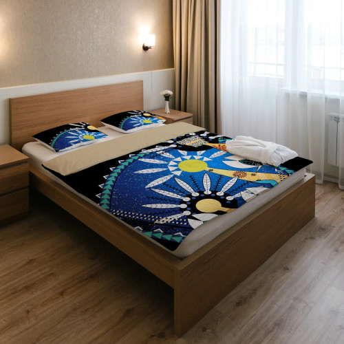 [Custom] Australia Torres Strait Bedding Set - Dhari Mask In Plam Tree