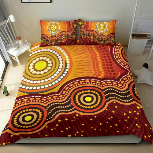Australia Aboriginal Bedding Set - Sunrise Aboriginal Art
