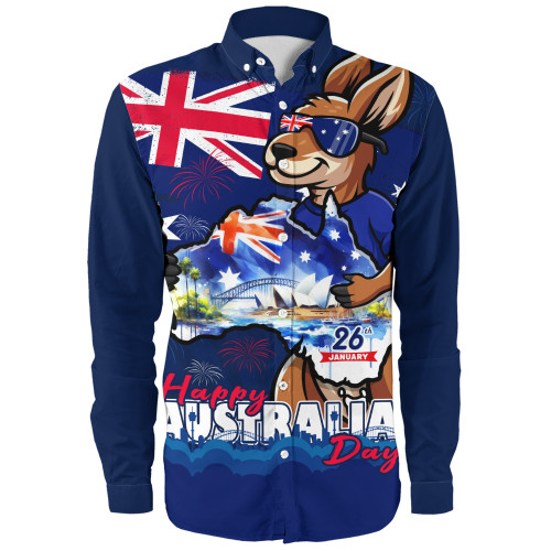 Australia Long Sleeve Shirt Australia Day Holiday Kangaroo Pride Celebration