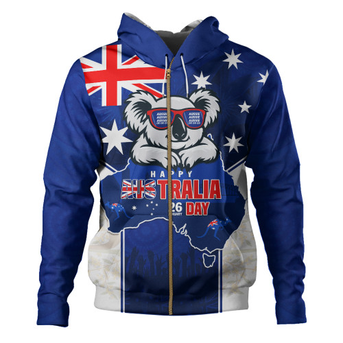 Australia Hoodie Australia Day Koala Spirit Blue Flag Celebration