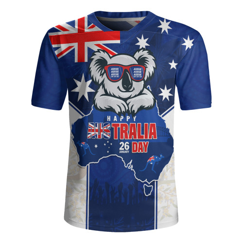 Australia Rugby Jersey Australia Day Koala Spirit Blue Flag Celebration