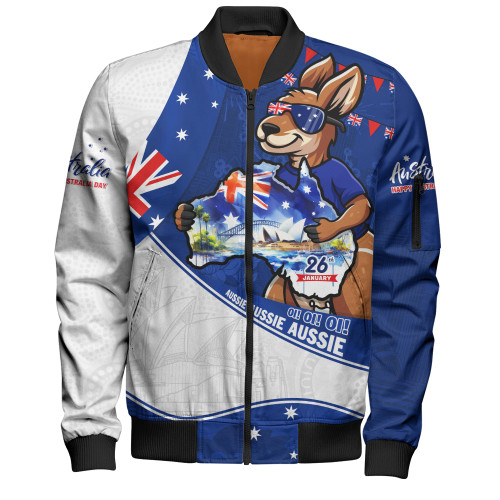 Australia Bomber Jacket Australia Day Kangaroo Blue Spirit 26 January Holiday