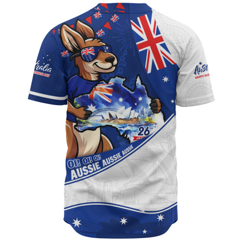 Australia Baseball Shirt Australia Day Kangaroo Blue Spirit 26 January Holiday