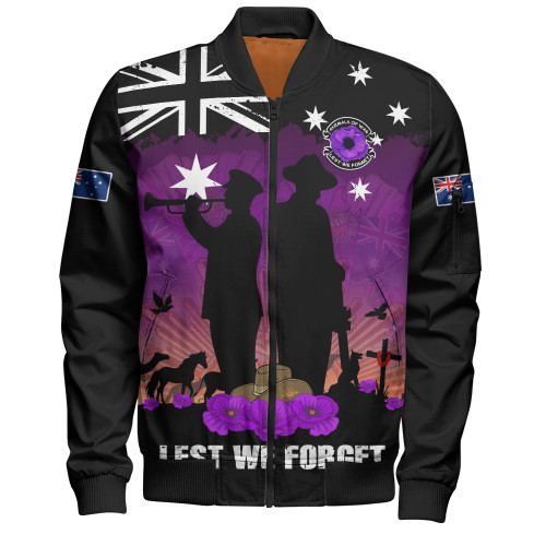 Australia Bomber Jacket Anzac Day Remembering Service Animals Sacrifice