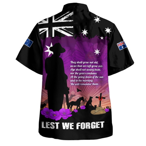 Australia Hawaiian Shirt Anzac Day Remembering Service Animals Sacrifice