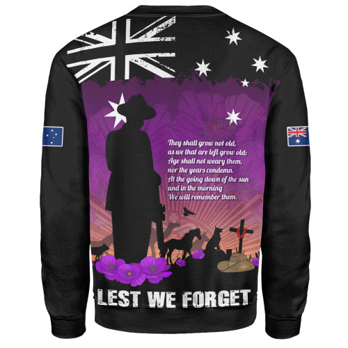 Australia Sweatshirt Anzac Day Remembering Service Animals Sacrifice