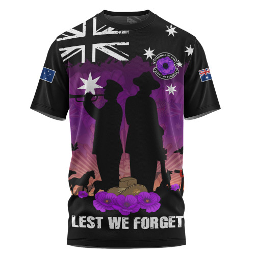 Australia T-Shirt Anzac Day Remembering Service Animals Sacrifice