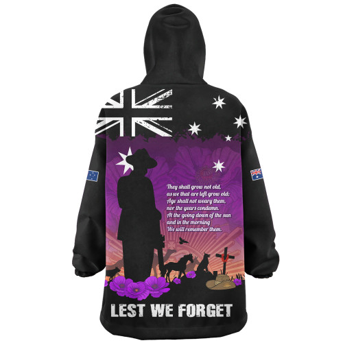 Australia Snug Hoodie Anzac Day Remembering Service Animals Sacrifice