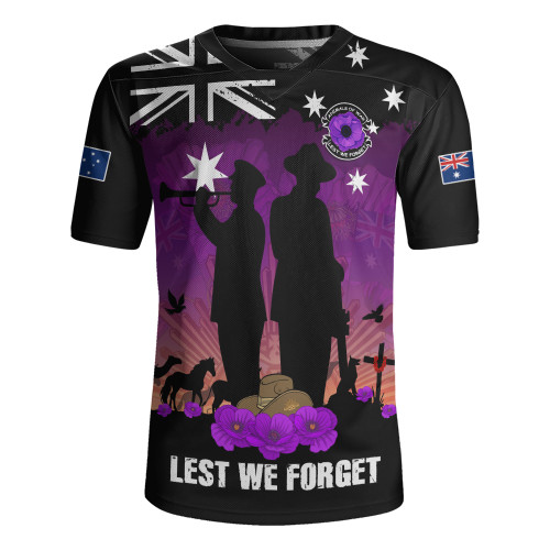 Australia Rugby Jersey Anzac Day Remembering Service Animals Sacrifice