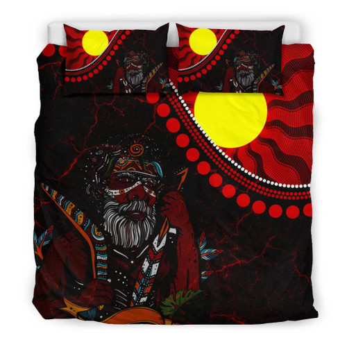 Australia Aboriginal Bedding Set - Indigenous People And Sun