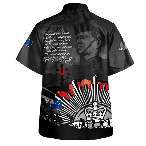 Australia Hawaiian Shirt Anzac Day In Memory Of Brave Servicemen