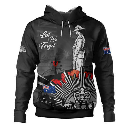 Australia Hoodie Anzac Day In Memory Of Brave Servicemen
