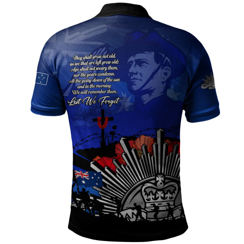 Australia Polo Shirt Anzac Day In Memory Of Brave Servicemen