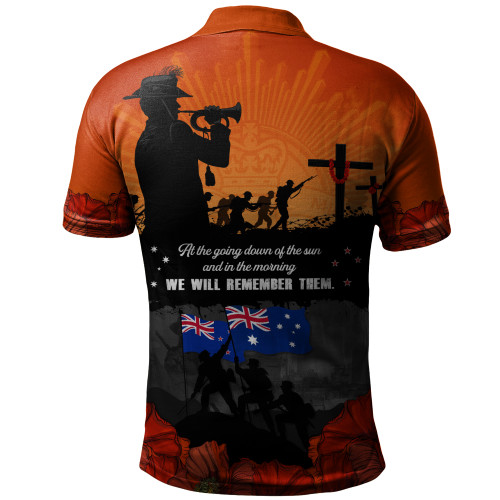 Australia Polo Shirt Anzac Day Lives Given In Service