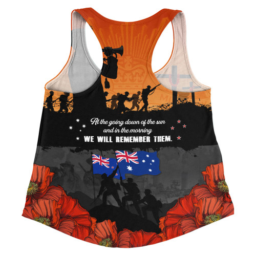 Australia Women Racerback Singlet Anzac Day Lives Given In Service