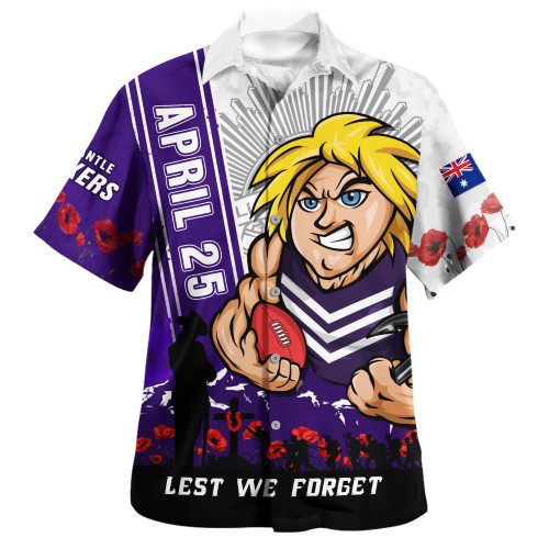 Fremantle Hawaiian Shirt Anzac Day Lest We Forget Memorial