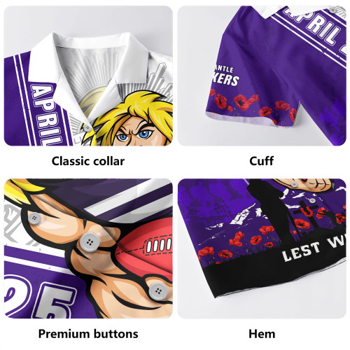 Fremantle Hawaiian Shirt Anzac Day Lest We Forget Memorial