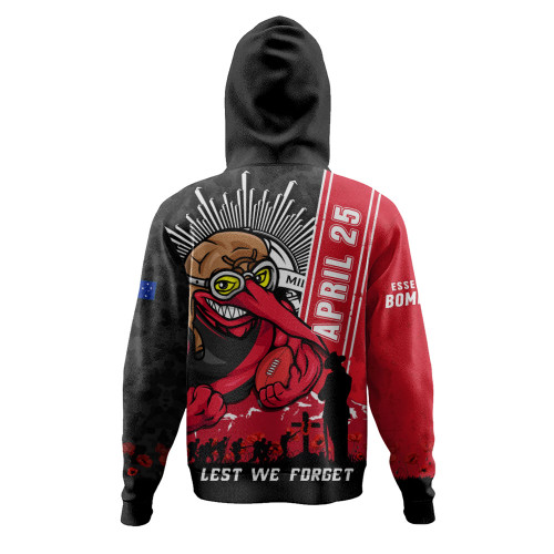 Essendon Hoodie Anzac Day Lest We Forget Memorial