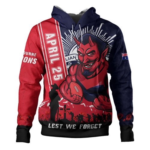 Melbourne Hoodie Anzac Day Lest We Forget Memorial