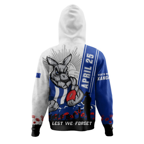 North Melbourne Hoodie Anzac Day Lest We Forget Memorial