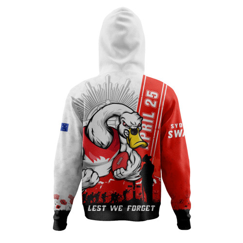 Sydney Swans Hoodie Anzac Day Lest We Forget Memorial