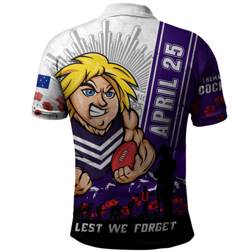 Fremantle Polo Shirt Anzac Day Lest We Forget Memorial