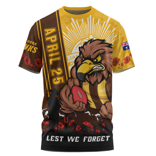 Hawthorn T-Shirt Anzac Day Lest We Forget Memorial