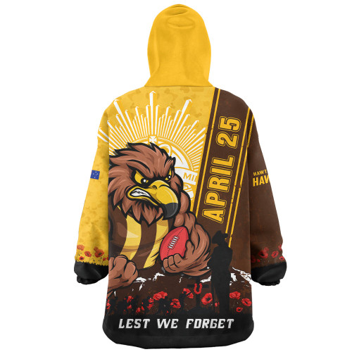 Hawthorn Snug Hoodie Anzac Day Lest We Forget Memorial