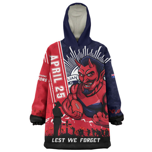 Melbourne Snug Hoodie Anzac Day Lest We Forget Memorial