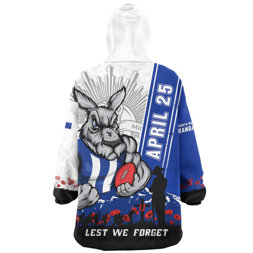 North Melbourne Snug Hoodie Anzac Day Lest We Forget Memorial