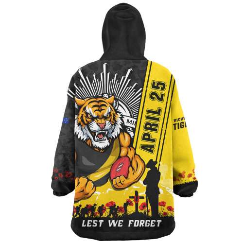 Richmond Snug Hoodie Anzac Day Lest We Forget Memorial