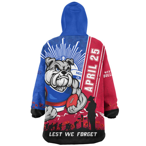 Western Bulldogs Snug Hoodie Anzac Day Lest We Forget Memorial