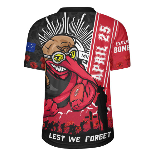 Essendon Rugby Jersey Anzac Day Lest We Forget Memorial
