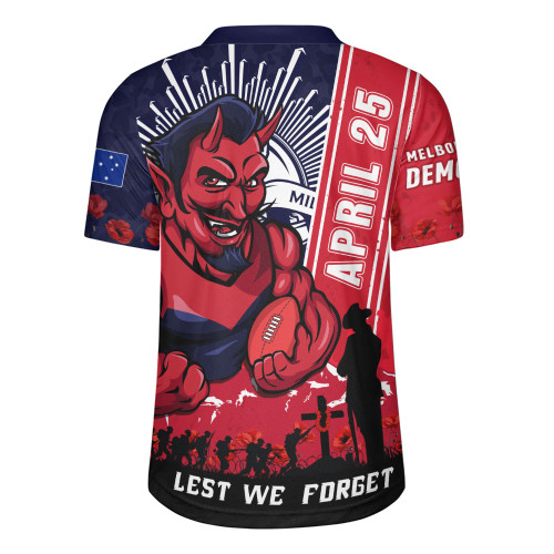 Melbourne Rugby Jersey Anzac Day Lest We Forget Memorial