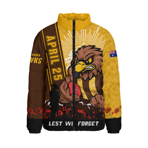 Hawthorn Padded Jacket Anzac Day Lest We Forget Memorial