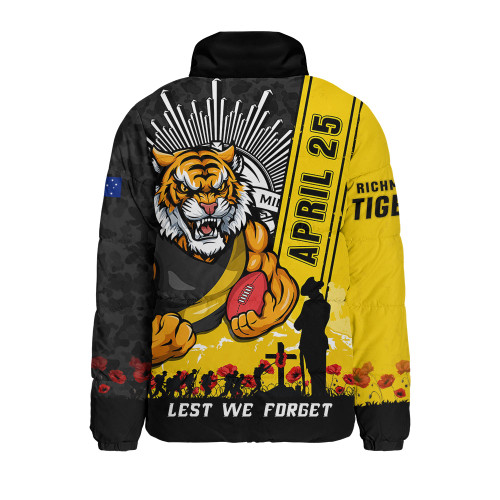 Richmond Padded Jacket Anzac Day Lest We Forget Memorial