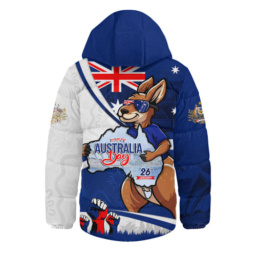 Australia Hooded Padded Jacket Australia Day Aussie Kangaroo Pride Holiday