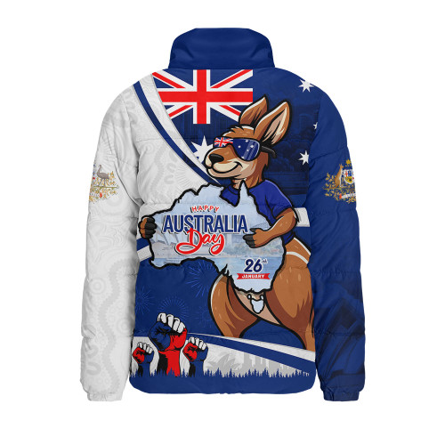 Australia Padded Jacket Australia Day Aussie Kangaroo Pride Holiday