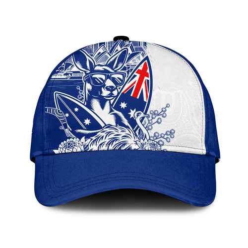 Australia Cap Australia Day Kangaroo Surfboard Blue Skyline Celebration