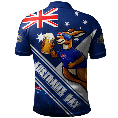 Australia Polo Shirt Australia Day Kangaroo Beer Spirit Of Celebration