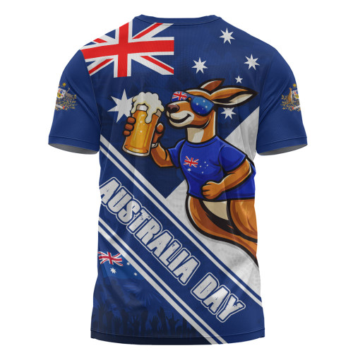 Australia T-Shirt Australia Day Kangaroo Beer Spirit Of Celebration